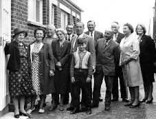 Miss Mary Pope with members of the Parish Council and Village Hall Committee