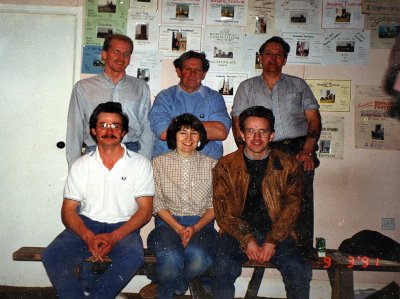 Back row: Arthur Way, Chris Parker, John Rodd  Front row: John Enderson, Margaret Enderson, Paul Dart