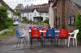 Setting up for the Diamond Jubilee street party